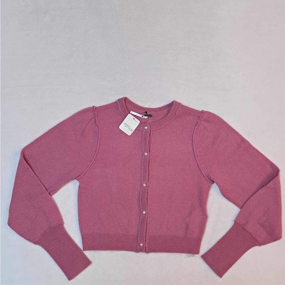 Free People Pearl Button 100% Cashmere Cardigan Sweater - Picture 8 of 9